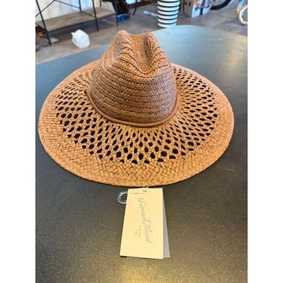 Paper Hand Woven and Braided Open Hole Pattern Rancher Hat - Universal Thread™ - Picture 1 of 4